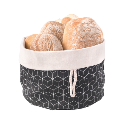 Сгъваема кошница за хляб, черна
