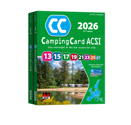 Къмпинг карта ACSI 2026, английски