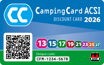 Къмпинг карта ACSI 2026, английски
