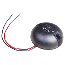 Кръгъл повърхностен захранващ USB двоен контакт PRO CAR 1 x USB-C + 1 x USB-A / 12 - 24 V