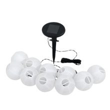 LED соларна осветителна верига EGLO 10-пламък цвят бяло/черно